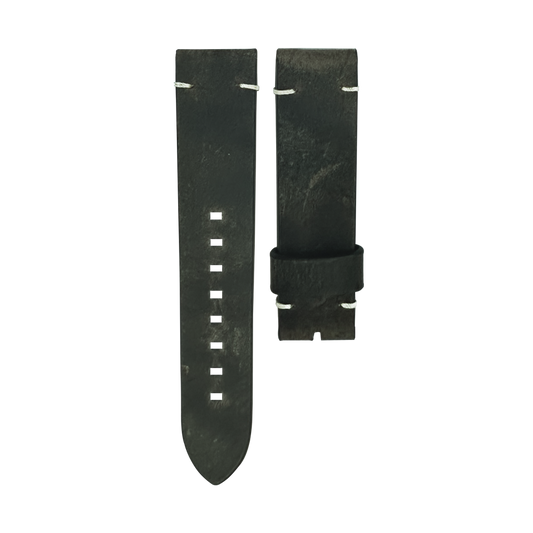 Chronograph Green matte vintage leather strap for RRG